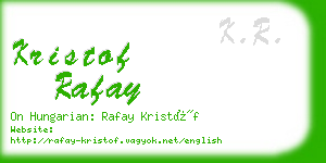 kristof rafay business card